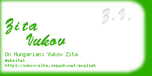 zita vukov business card